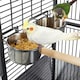 image 5 of Yaheetech 156 cm Tall Play Top Rolling Metal Bird Cage Black