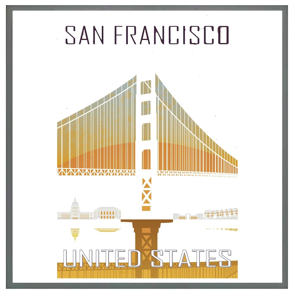 image 1 of San francisco (Picture Frame) Brown | Oak | XS