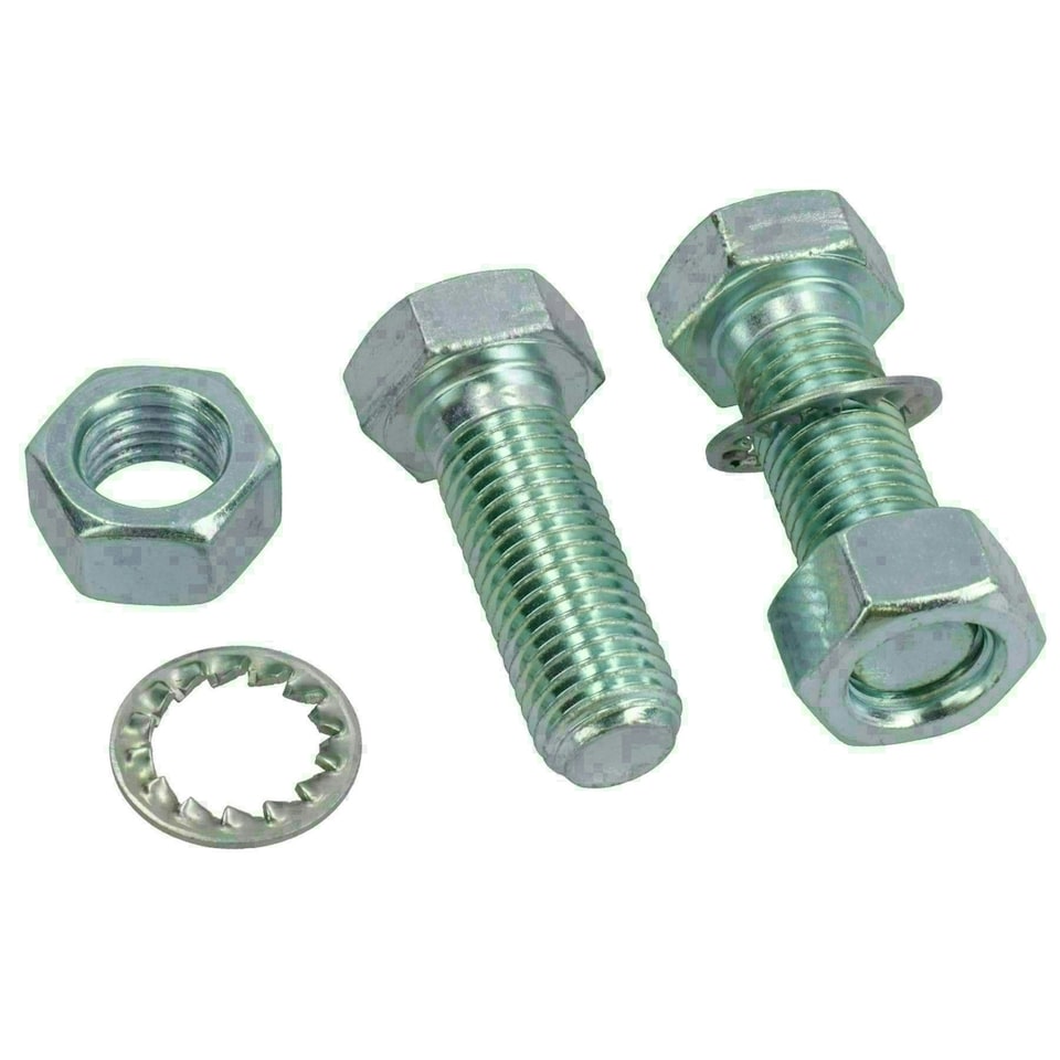 image 1 of M16 (16mm) x 45mm High Tensile Tow Bar Ball Fixing Bolts Washers + Nuts 50 Pack