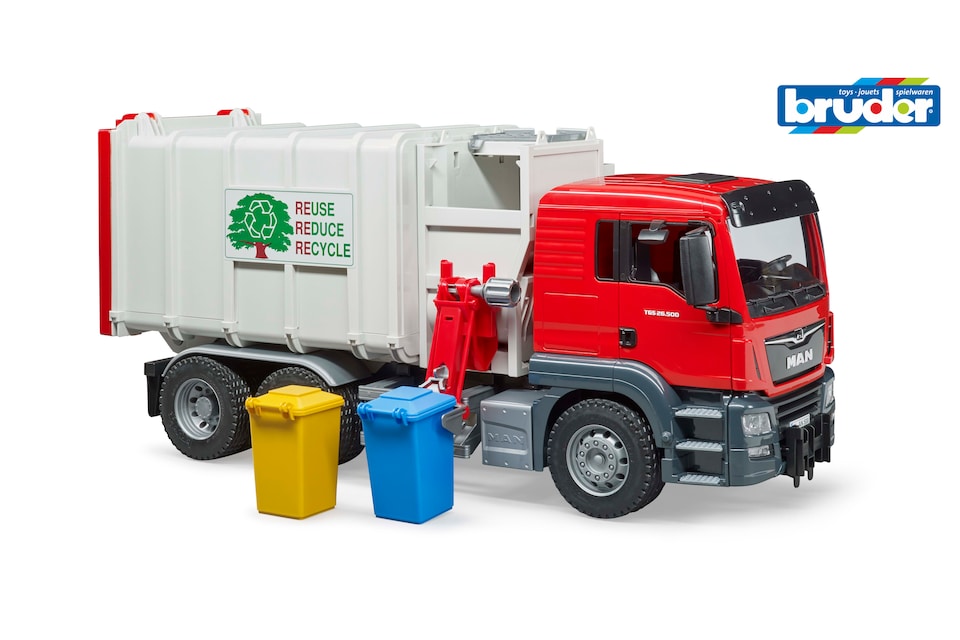 image 1 of Bruder MAN TGS Side loading garbage truck Detailed Vehicle & Playset Model