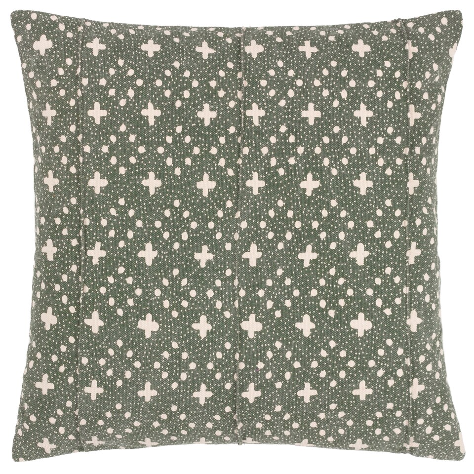 image 1 of Yard Helm Organic Woven Cushion, Lichen, 50 x 50cm