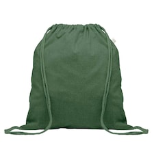 MidOcean Cabetri Colour Recycled Cotton Drawstring Bag - Dark Green - One Size | Green | Not provided