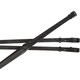 image 2 of Collegiate Rubber And Leather Reins IV - Black - 5/8in x 54in