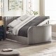 image 4 of Hickory Ottoman TV Bed - Light Grey -  King (150cm)