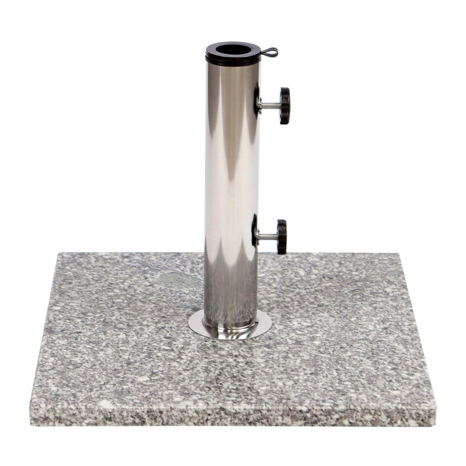 image 1 of Redwood Square Granite Parasol Base - 10kg - Grey