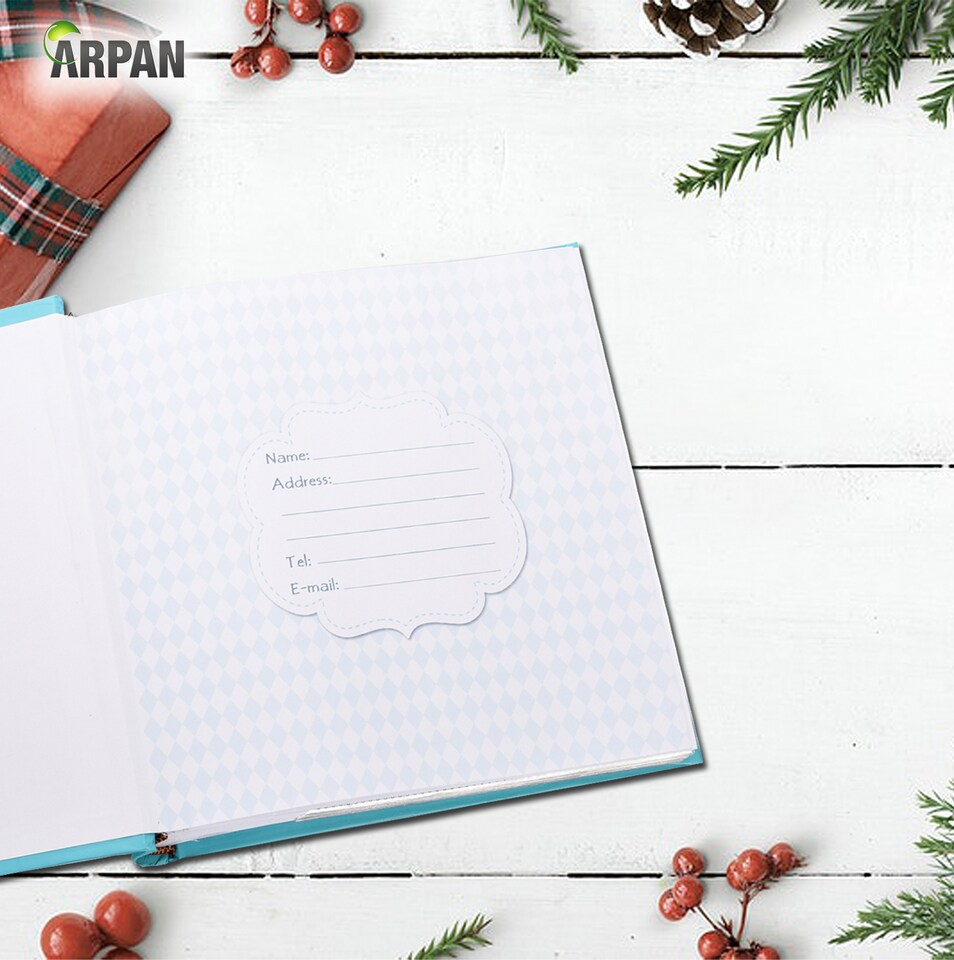 image 1 of ARPAN Slip In Case Book-Bound Memo Photo Album – Holds 200 Photos 6" x 4" (10x15cm) – Hardcover Memory Album with Writing Space for Family, Wedding & Travel Pictures
