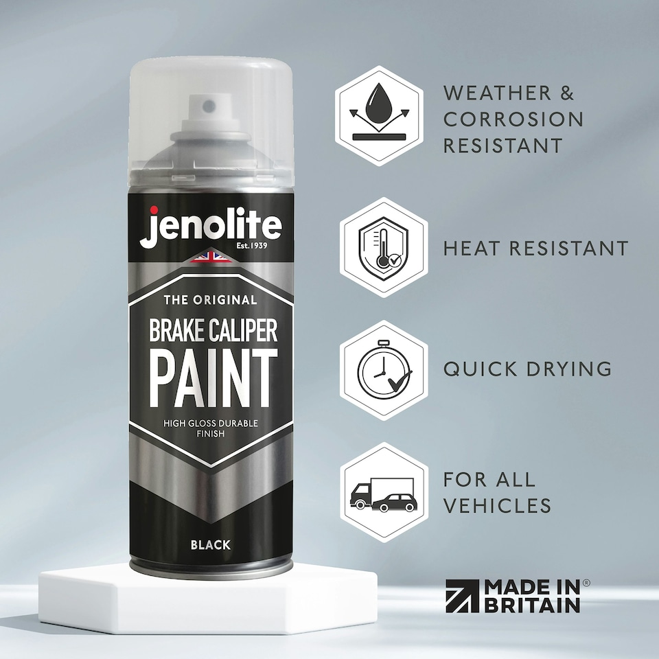 image 1 of Jenolite High Gloss Brake Caliper Paint - Black - 400ml -3-Pack