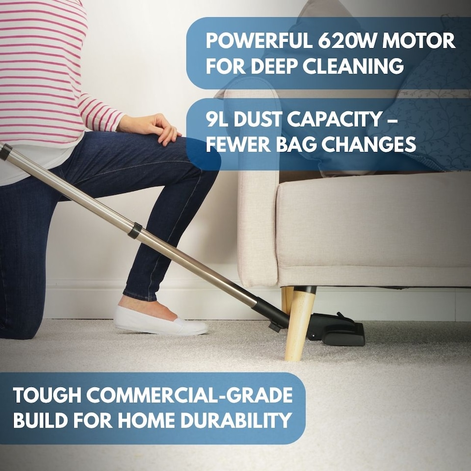 image 1 of Henry Vacuum Cleaner Numatic NRV240 620W 9L Commercial Hoover + 5 bags