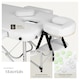 image 8 of Massage Table - 3-zone bed with aluminium frame, 5cm pad, folding, adjustable | White | white | 1