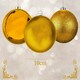image 2 of Deep Gold Baubles (10cm, 3 pcs)