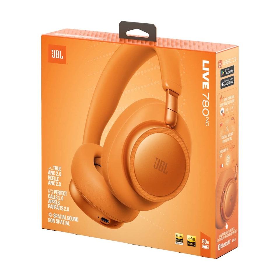 image 1 of JBL Live 780NC Wireless Over-Ear ANC Headphones - Orange