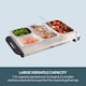 image 10 of Cooks Professional 4-Section Buffet Warmer 7.2L with Hotplate Function | Silver | Silver