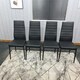 image 5 of Dining Chairs Set of 4 Black Leather Kitchen Chairs Black