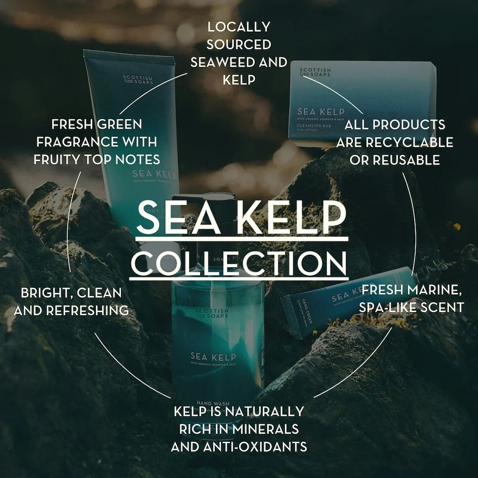 image 1 of Scottish Fine Soaps Sea Kelp Travel Essentials Set - Body Wash 75ml & Body Cream 75ml