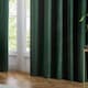 image 5 of Paoletti Corinthian Velvet Room Darkening Deep Green Eyelet Curtains (W)229cm x 183 cm | Multi