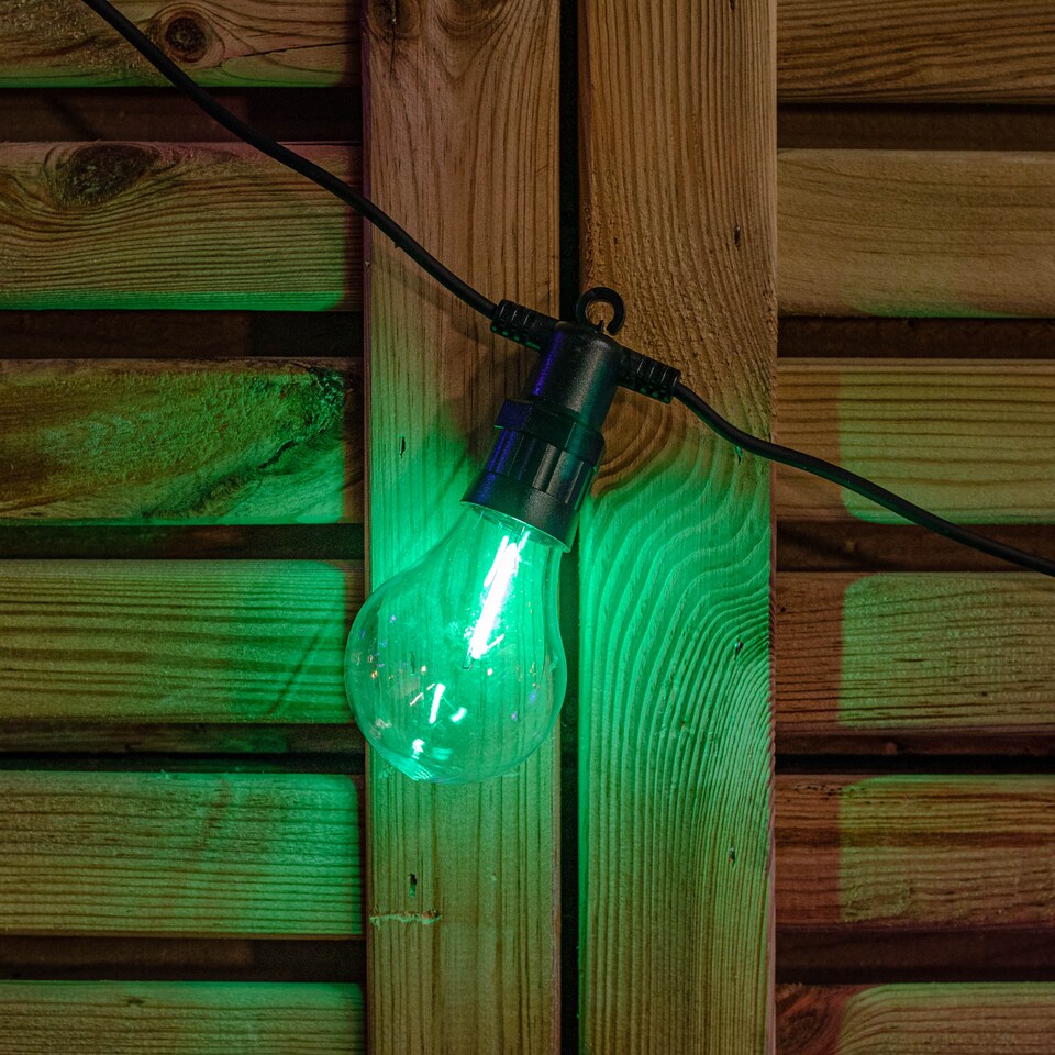 image 1 of Set of 20 Indoor Outdoor Connectable Festoon Lights with Multi-Coloured LEDs