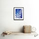 image 2 of Inverted Blue Fern Leaves Watercolour Botanical 9x7" Black Framed Wall Art Print