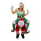image 1 of Santa Pick Me Up Costume with Green Elf Costume | Multi | S