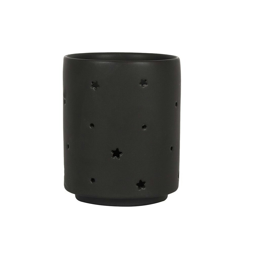 image 1 of Something Different Triple Moon Cut Out Candle Holder - Black - One Size