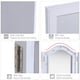 image 3 of HOMCOM Lighted Tri-Fold Vanity Mirror Large Cosmetic Mirror w/ LED Lights White