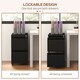 image 5 of Vinsetto Steel File Cabinet with Lock Hanging Bar for Letter A4 Legal, Black