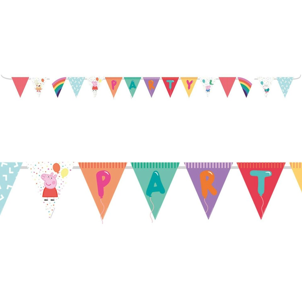 Peppa Pig Pennant Banner - Multicoloured - One Size