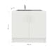 image 3 of JD Greta 1000mm Utility Room Sink Unit With Tap, Kitchen Base Cabinet - Cashmere Matt | Cream