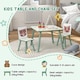image 7 of ZONEKIZ Kids Table and Chairs, Children Desk with Two Chairs, Three Piece | Green