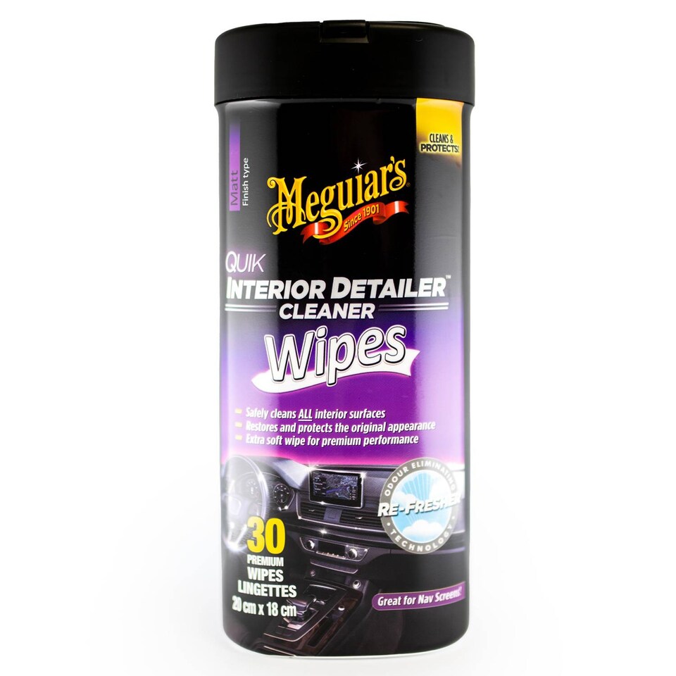 Meguiar's Quik Interior Detailer Cleaner Wipes G13600EU
