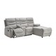image 10 of Avon Chaise Lounge Manual Recliner Sofa w Drinks Console Grey | Charcoal