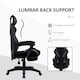 image 5 of Vinsetto Mesh Task Swivel Chair Office Desk Recliner w/ Lumbar Support, Grey