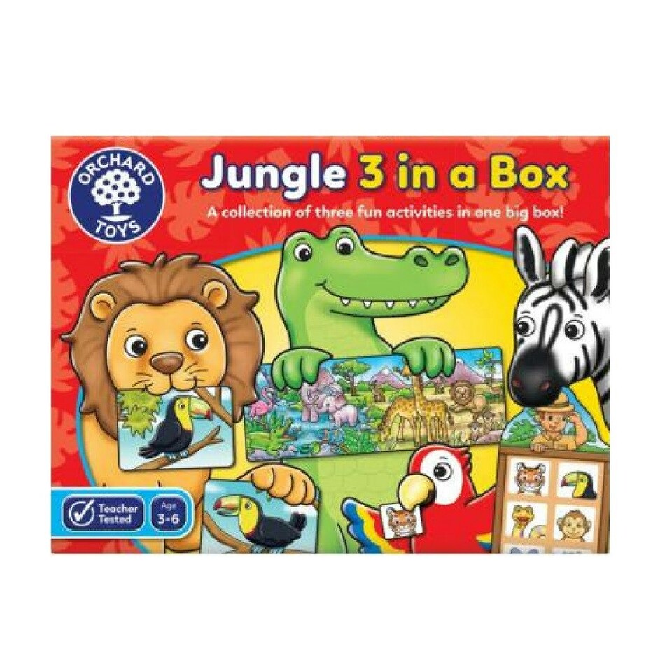 image 1 of Orchard Toys Jungle 3 In A Box Childrens Activity Games