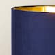 image 5 of ValueLights Marissa Gold Stacked Ball Floor Lamp with Navy Blue Velvet with Gold Inner Shade | Blue