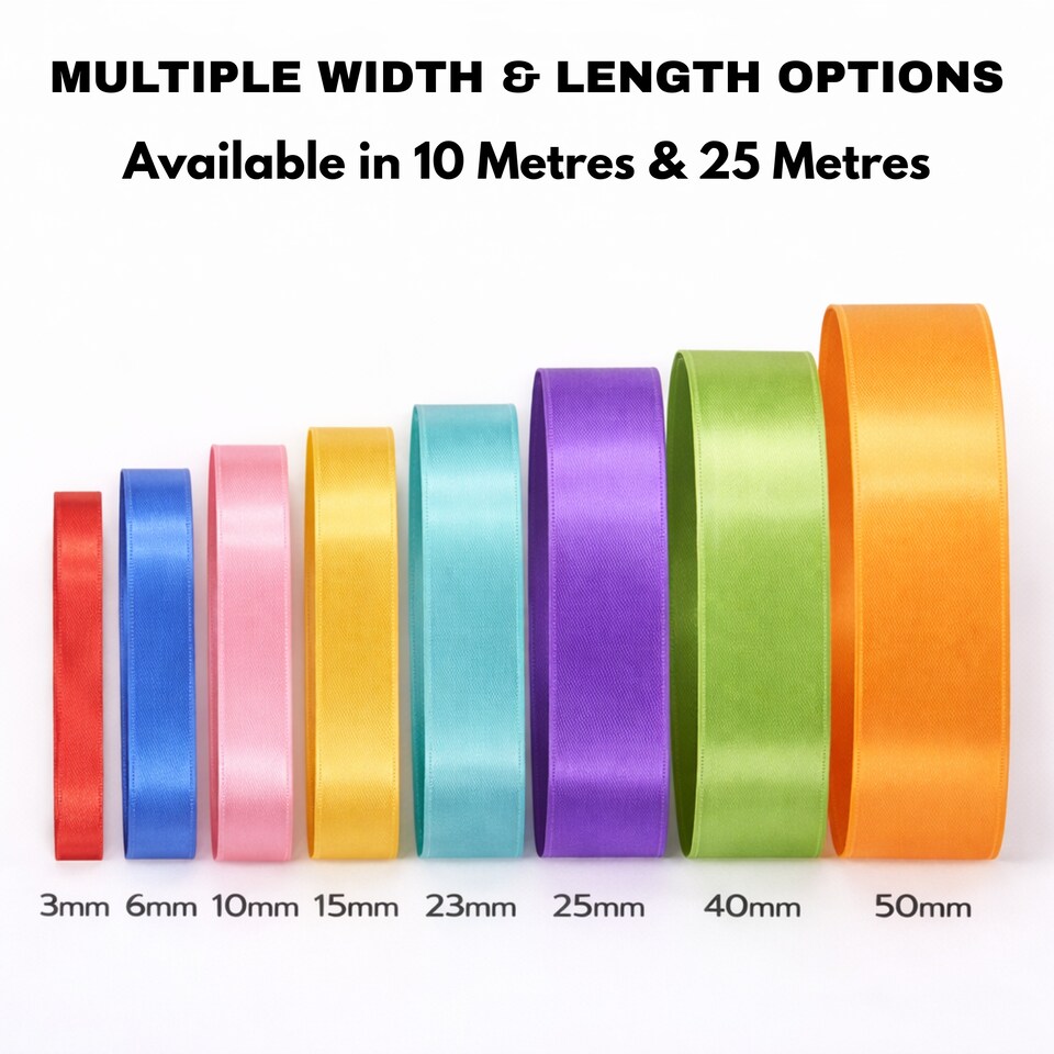 image 1 of Satin Ribbon for Fabric & Gift Wrapping - 6mm x 25 Metres