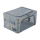 image 1 of Periea ‘Beau’ Folding Collapsible Stackable Fabric Home Storage Boxes with Steel Frames (Metallic Floral, Compact)