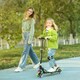 image 2 of AIYAPLAY Scooter for Ages 3-8 Years, Folding Kick Scooter with Adjustable Handle, Two Light Up Wheels, Handbrake, Rear Brake | Black