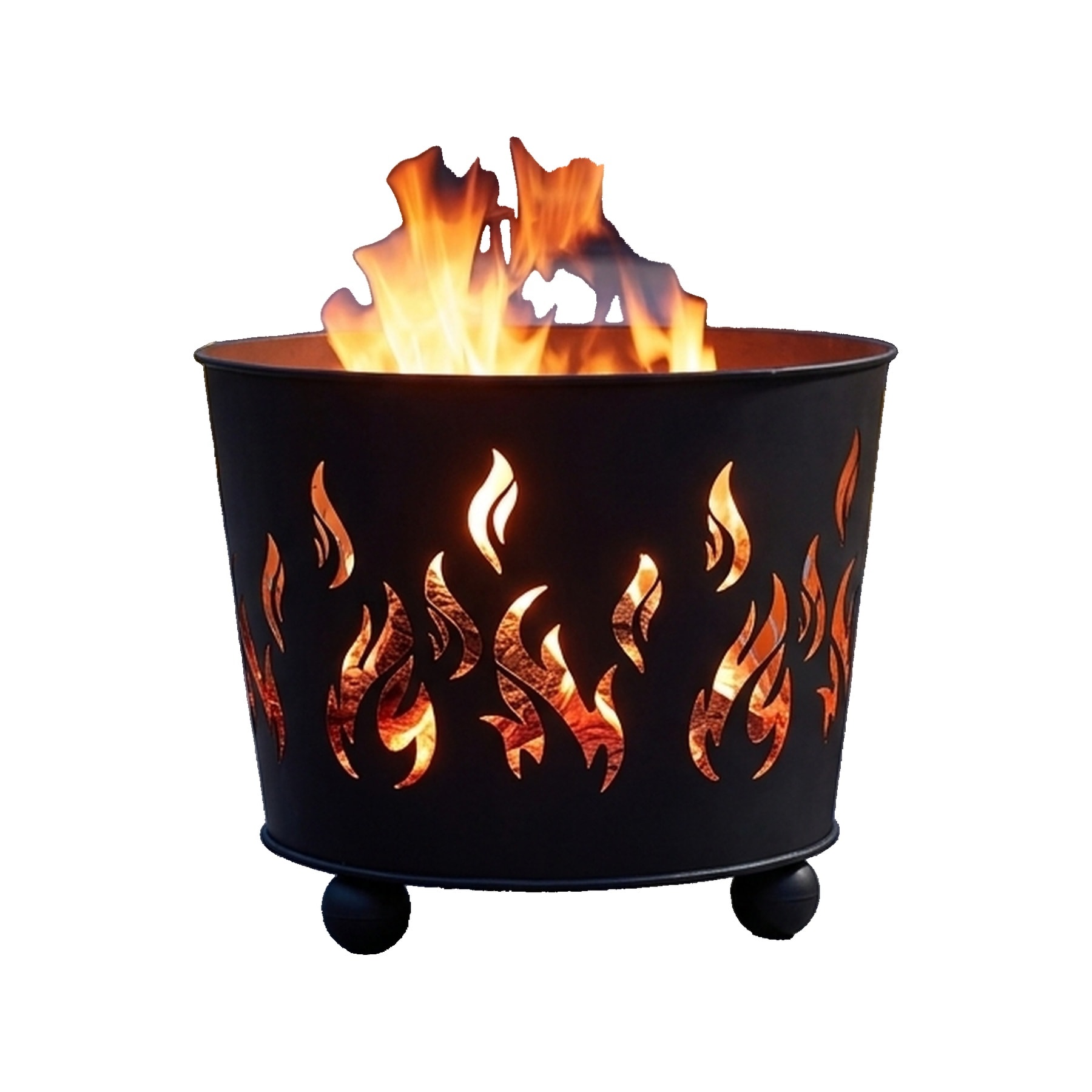 Fuego Laser Cut Flame Design Firebasket - Tesco Groceries