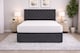 image 1 of 3FT Single  Shadow Grey Coniston Divan Bed Set with Headboard & Orthopedic Mattress 2 Drawers Same Side