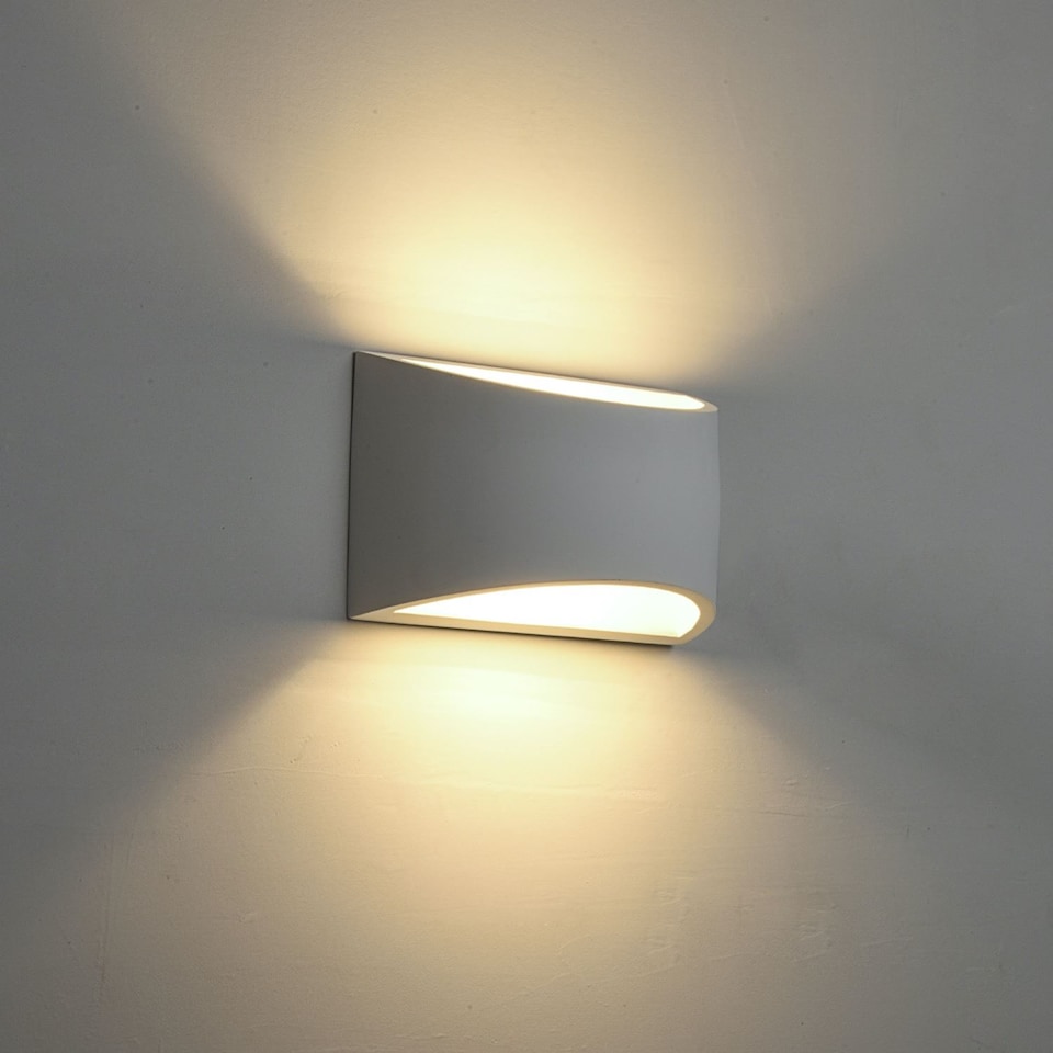 image 1 of Marmo - White G9 Plaster Wall Light | White | 1