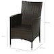 image 5 of Outsunny 2 Pieces Outdoor Rattan Armchair Garden Dining Chair Set Coffee