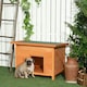 image 7 of Pawhut 82cm Elevated Dog Kennel Wooden Pet House Outdoor with Open Top