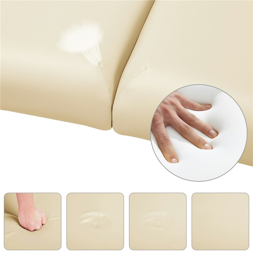 image 1 of Yaheetech 2 Sections Folding Massage Bed with Hand Pallet