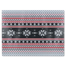 Abstract Christmas Dining Glass Chopping Board | Multi