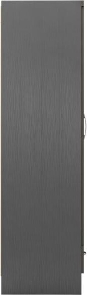 image 1 of Nevada 2 Door 1 Drawer Wardrobe - L52 x W78 x H182.5 cm - 3D Effect Grey | Grey | 3D Effect Grey