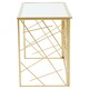 image 3 of Interiors By Premier Sleek Champagne Gold Finish Console Table With Mirror Top, Sturdy  Hallway Table, Decorative Surface Table Gold