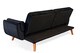 image 5 of Ashby Velvet 3 Seater Double Sofa Bed Futon Settee in Black | Black | Black