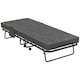 image 1 of HOMCOM Folding Bed with Mattress Foldable Guest Bed on Wheels w/ Cover Dark Grey
