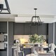 image 5 of Charley 3-Light Black Lantern Ceiling Pendant