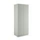 image 1 of Slab Light Grey Double Wardrobe with Single Rail Grey