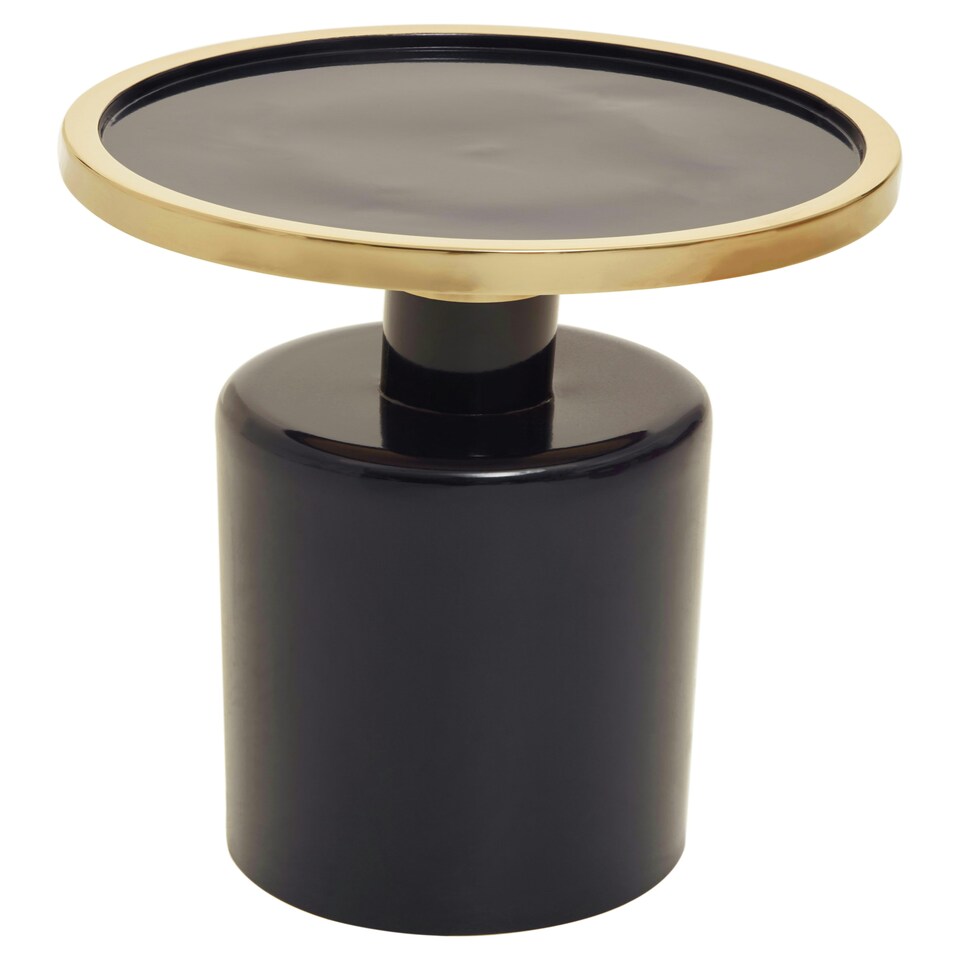 image 1 of Interiors by Premier Elva Navy And Gold Side Table